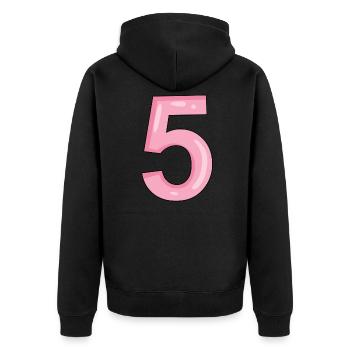 5 Rosa - Veste à capuche bio Premium Unisexe - noir - Dos - Nico (187cm)