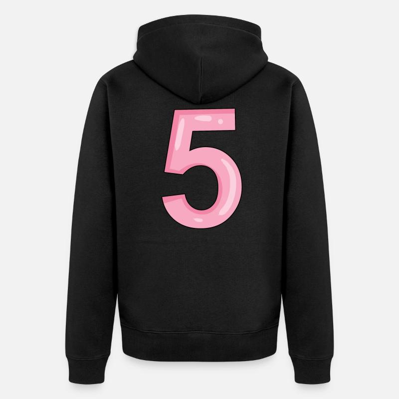5 Rosa - Veste à capuche bio Premium Unisexe - noir