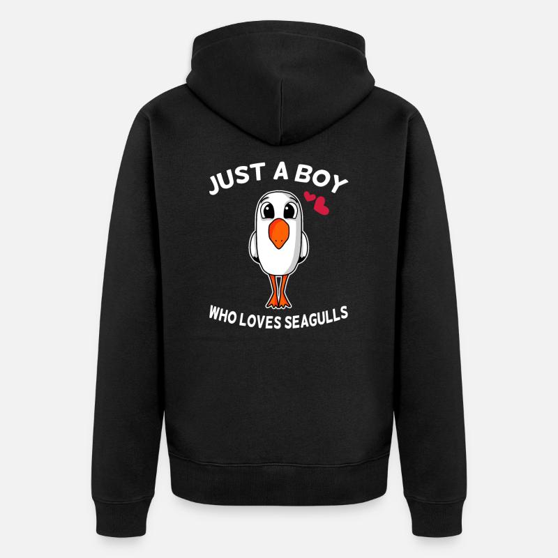 La mouette - Veste à capuche bio Premium Unisexe - noir
