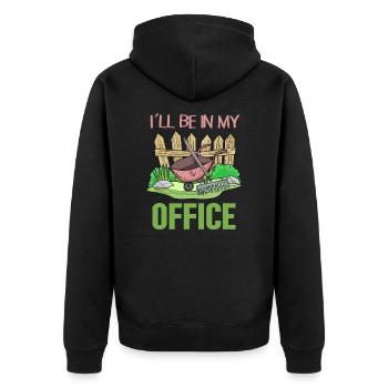 Garden Gardening Gardener - Unisex Premium Organic Zip Hoodie - black - Back - Nico (187cm)