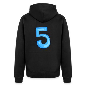 5 Bleu - Veste à capuche bio Premium Unisexe - noir - Dos - Nico (187cm)