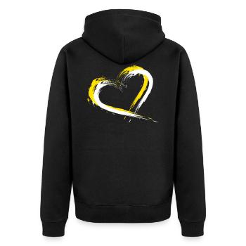 Vatican City - Unisex Premium Organic Zip Hoodie - black - Back - Nico (187cm)
