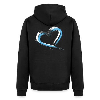 Saint-Marin - Veste à capuche bio Premium Unisexe - noir - Dos - Nico (187cm)
