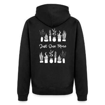 Nur noch eine Pflanze Pflanzen Garten - Unisex Premium Bio Zip Hoodie - Schwarz - Hinten - Nico (187cm)