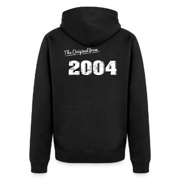 18th birthday 2004 Original - Unisex Premium Organic Zip Hoodie - black - Back - Nico (187cm)