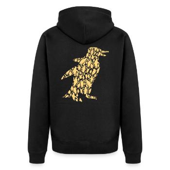Groupe familial de pingouins Mignon Pingouin des neiges - Veste à capuche bio Premium Unisexe - noir - Dos - Nico (187cm)
