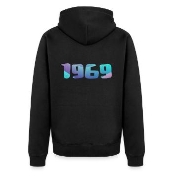 Cadeau Anniversaire 1969 Millésime 1969 Rétro 1969 - Veste à capuche bio Premium Unisexe - noir - Dos - Nico (187cm)
