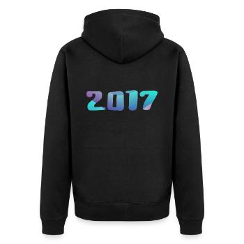 Cadeau Anniversaire 2017 Millésime 2017 Rétro 2017 - Veste à capuche bio Premium Unisexe - noir - Dos - Nico (187cm)