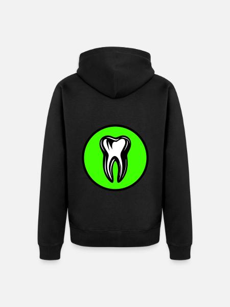 Tooth Dentist Icon - Unisex Premium Organic Zip Hoodie - black