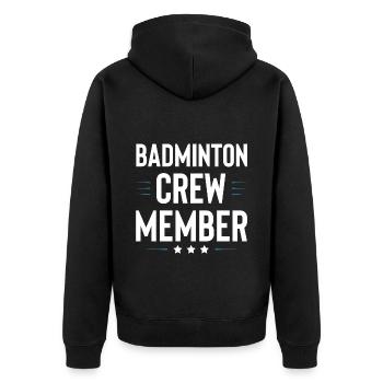 Équipe de badminton - Veste à capuche bio Premium Unisexe - noir - Dos - Nico (187cm)