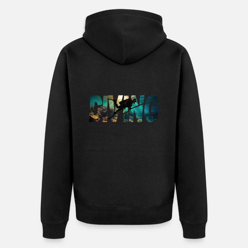 Plongeur plongeur - Veste à capuche bio Premium Unisexe - noir