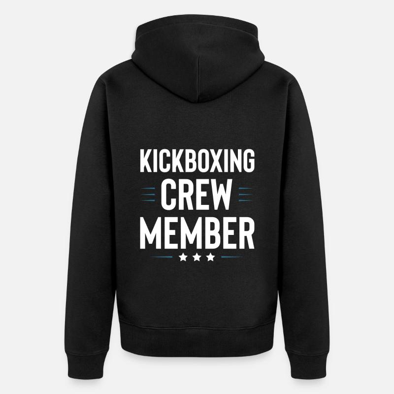 Équipe de kickboxing - Veste à capuche bio Premium Unisexe - noir