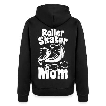Roller Skater Mother - Unisex Premium Organic Zip Hoodie - black - Back - Nico (187cm)