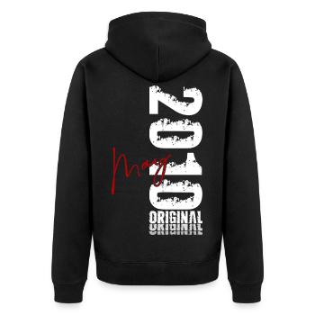 16th Birthday Gift Original May 2010 - Unisex Premium Organic Zip Hoodie - black - Back - Nico (187cm)