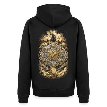 Rodeo American - Veste à capuche bio Premium Unisexe - noir - Dos - Nico (187cm)