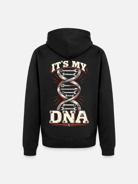 Mechaniker DNA – It's My DNA Werkzeug - Unisex Premium Bio Zip Hoodie - Schwarz