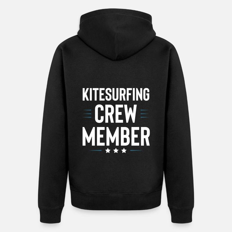 Équipe de kitesurf - Veste à capuche bio Premium Unisexe - noir