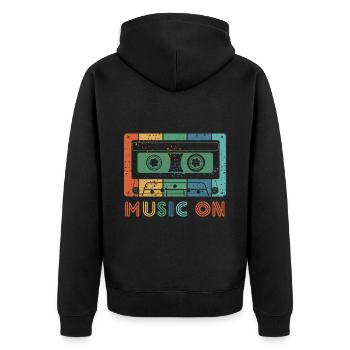 Mixtape Cassettes Musique 90s 80s - Veste à capuche bio Premium Unisexe - noir - Dos - Nico (187cm)