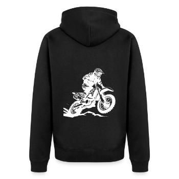Motocross Bike Sport - Veste à capuche bio Premium Unisexe - noir - Dos - Nico (187cm)