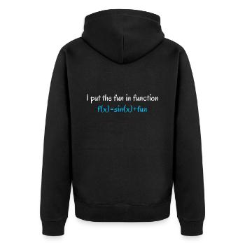 Funny Math Teacher Quote | Math Teacher Gifts - Unisex Premium Organic Zip Hoodie - black - Back - Nico (187cm)