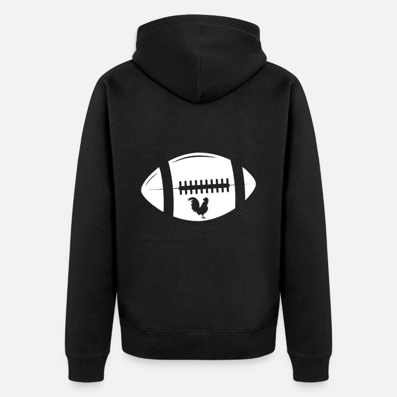 Rugby - Unisex Premium Organic Zip Hoodie - black