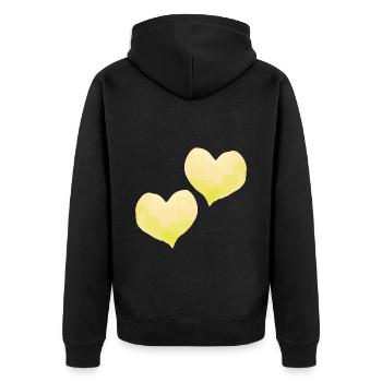 Coeurs Amour Dans Amour Mariage - Veste à capuche bio Premium Unisexe - noir - Dos - Nico (187cm)