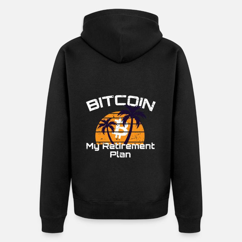 Bitcoin my Retirement Plan - Unisex Premium Bio Zip Hoodie - Schwarz