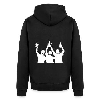 Team Party Gruppe Feiern Jga - Unisex Premium Bio Zip Hoodie - Schwarz - Hinten - Nico (187cm)