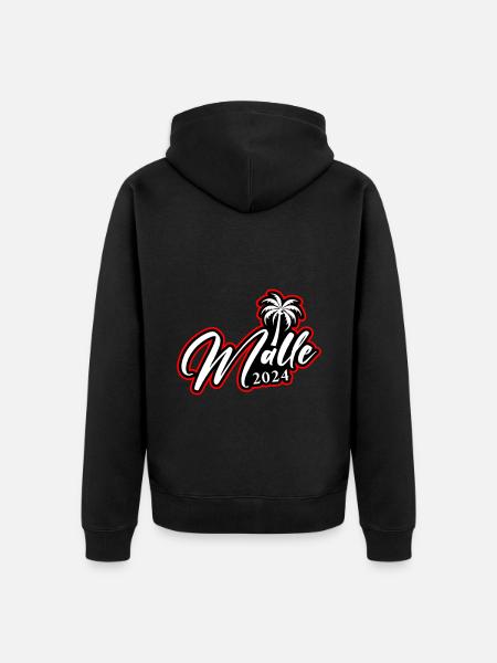 Malle 2024 Mallorca Palme - Unisex Premium Bio Zip Hoodie - Schwarz