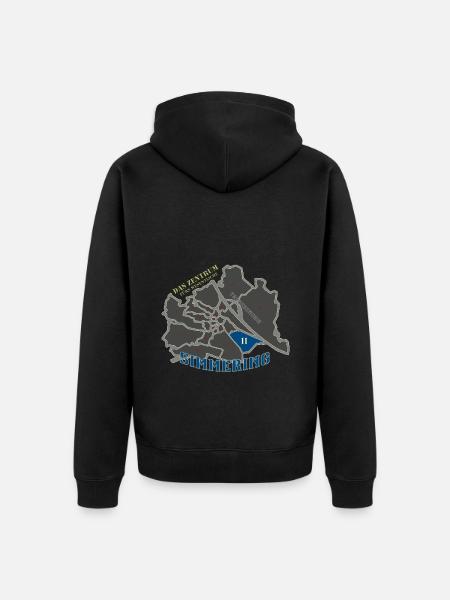 Wien Simmering - Unisex Premium Bio Zip Hoodie - Schwarz