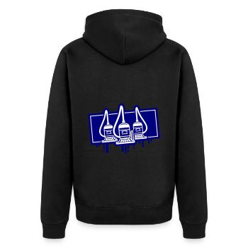 Icône d’aspirateur - Veste à capuche bio Premium Unisexe - noir - Dos - Nico (187cm)