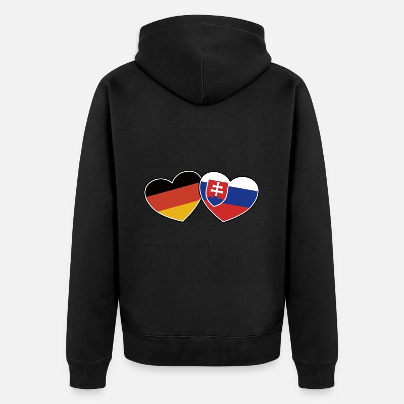 Amitié germano-slovaque - Cadeau - Veste à capuche bio Premium Unisexe - noir