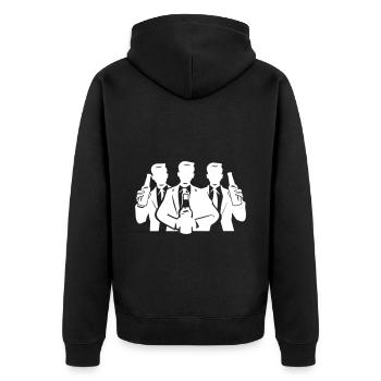 Bachelor Party Team - Unisex Premium Organic Zip Hoodie - black - Back - Nico (187cm)