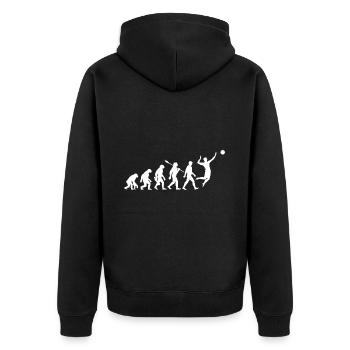 Evolution - Volleyball - Volleyballer - Veste à capuche bio Premium Unisexe - noir - Dos - Nico (187cm)