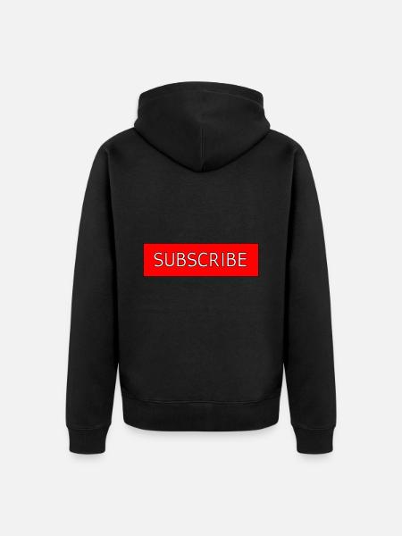 Subscribe - Unisex Premium Organic Zip Hoodie - black