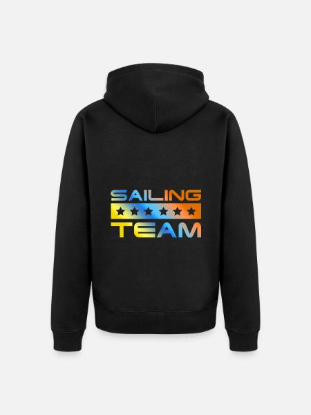 Sailing Crew Bunt - Unisex Premium Bio Zip Hoodie - Schwarz