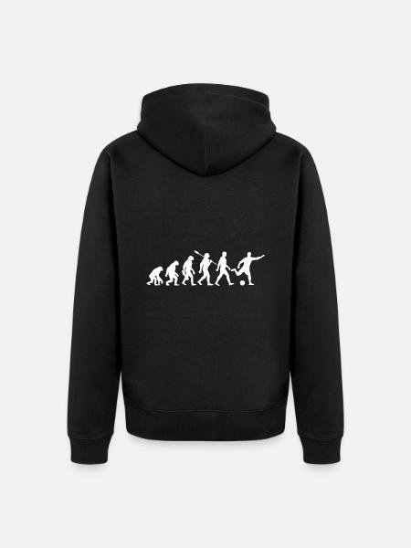 Evolution Soccer - Soccer Player - Unisex Premium Organic Zip Hoodie - black