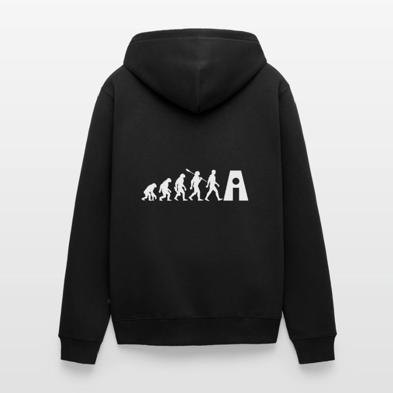 Evolution - Artificial Intelligence - AI Unisex Premium Bio Zip Hoodie