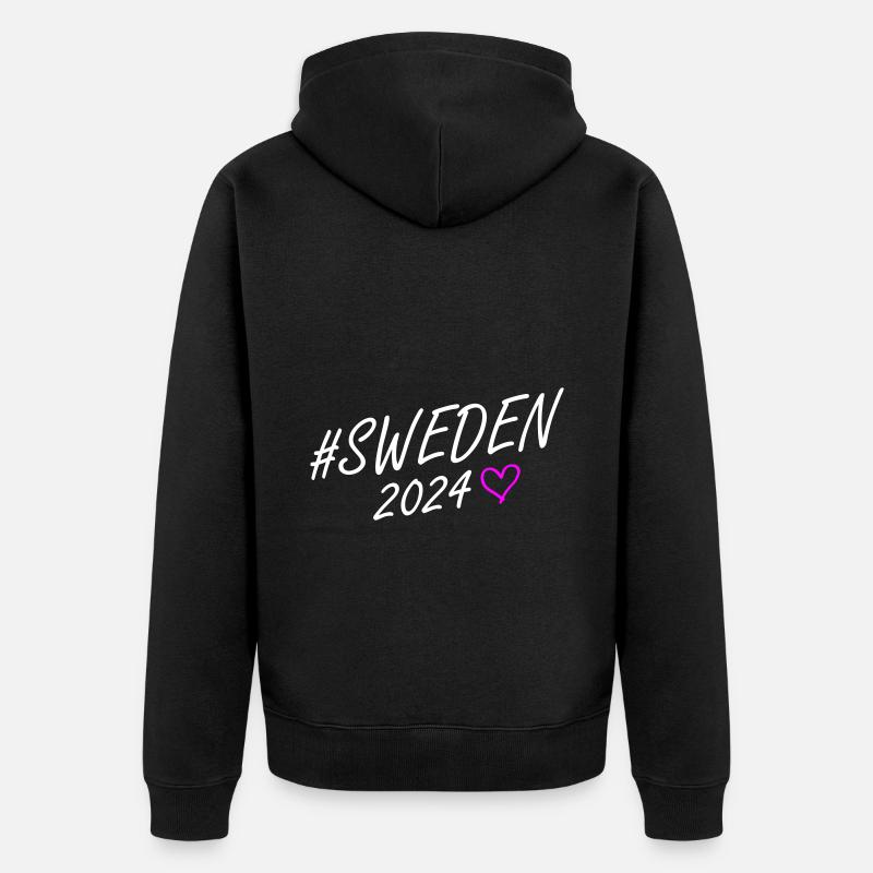Suède 2024 Heart Trip - Veste à capuche bio Premium Unisexe - noir