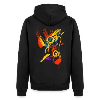art - Veste à capuche bio Premium Unisexe - noir - Dos - Nico (187cm)