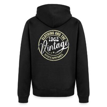 Vintage 1962 Cadeau Anniversaire 1962 Rétro 1962 - Veste à capuche bio Premium Unisexe - noir - Dos - Nico (187cm)