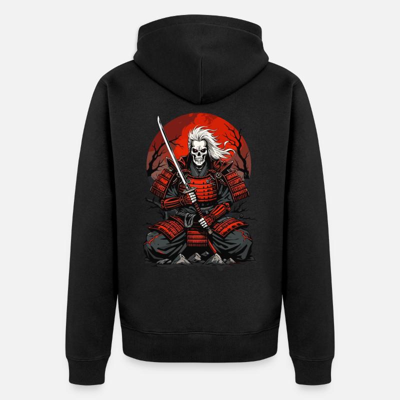 Anciens samouraïs - Veste à capuche bio Premium Unisexe - noir