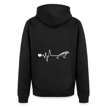 Hameçon Pulse - Veste à capuche bio Premium Unisexe - noir - Dos - Nico (187cm)
