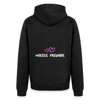 Amitié Meilleurs amis Cœur Amour - Veste à capuche bio Premium Unisexe - noir - Dos - Nico (187cm)