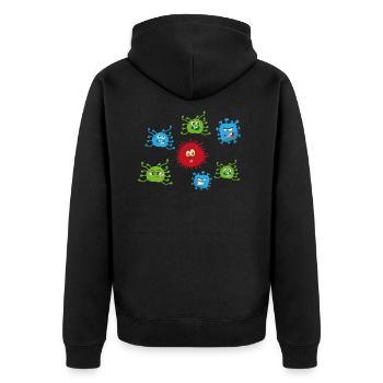 Corona Virus Coronavirus Covid-19 viruses - Unisex Premium Organic Zip Hoodie - black - Back - Nico (187cm)