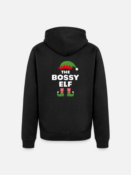 Der herrische Elf - Unisex Premium Bio Zip Hoodie - Schwarz