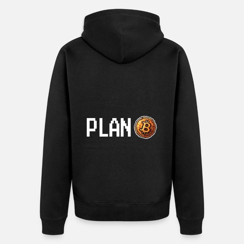 Plan B rétro Bitcoin - Veste à capuche bio Premium Unisexe - noir