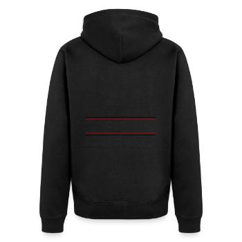 Line Symbol Stroke - Unisex Premium Organic Zip Hoodie - black - Back - Nico (187cm)