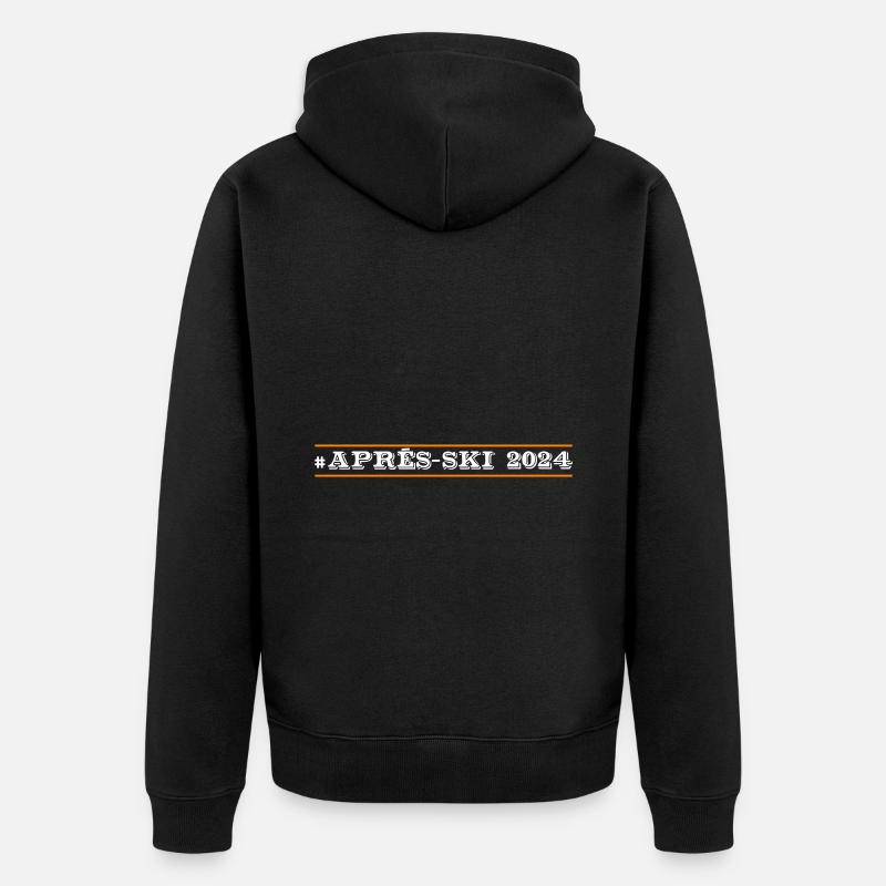 Apres Ski 2024 - Unisex Premium Bio Zip Hoodie - Schwarz