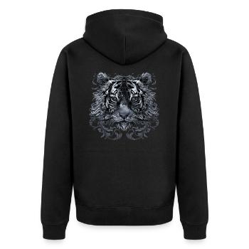 Tigre - Veste à capuche bio Premium Unisexe - noir - Dos - Nico (187cm)